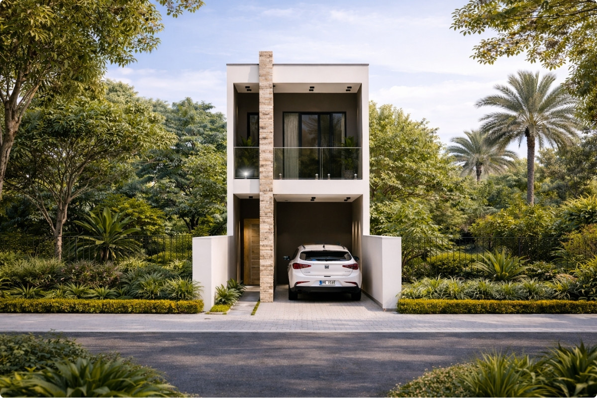 Nhà ống 2 tầng đẹp mặt tiền 5m