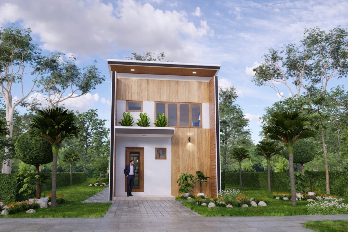 Nhà ống 2 tầng đẹp mặt tiền 6m