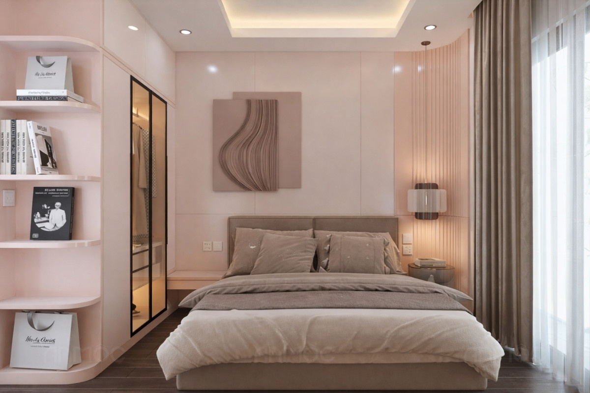 Nội thất phòng ngủ cho nhà ống 2 tầng