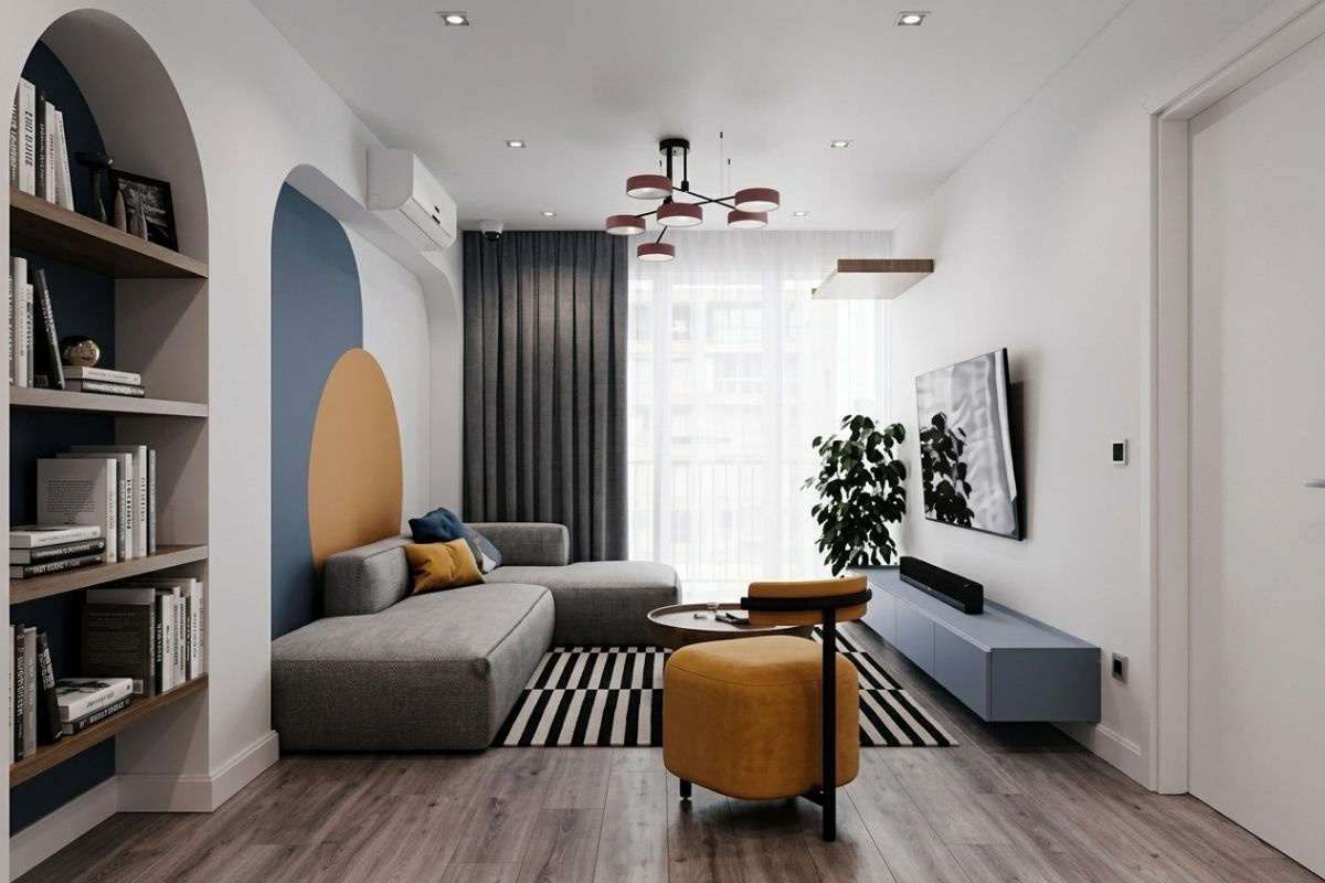 Phong cách thiết kế chung cư Color Block