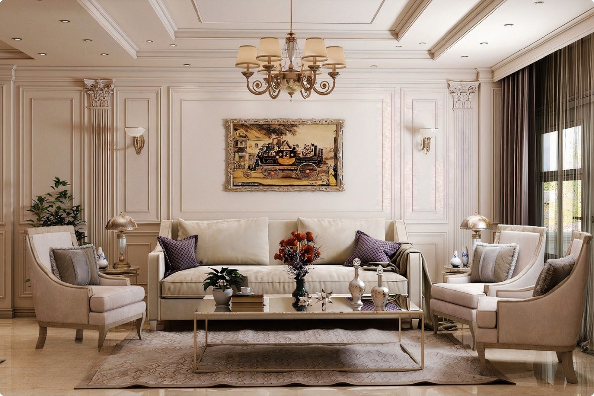 Phòng khách cổ điển