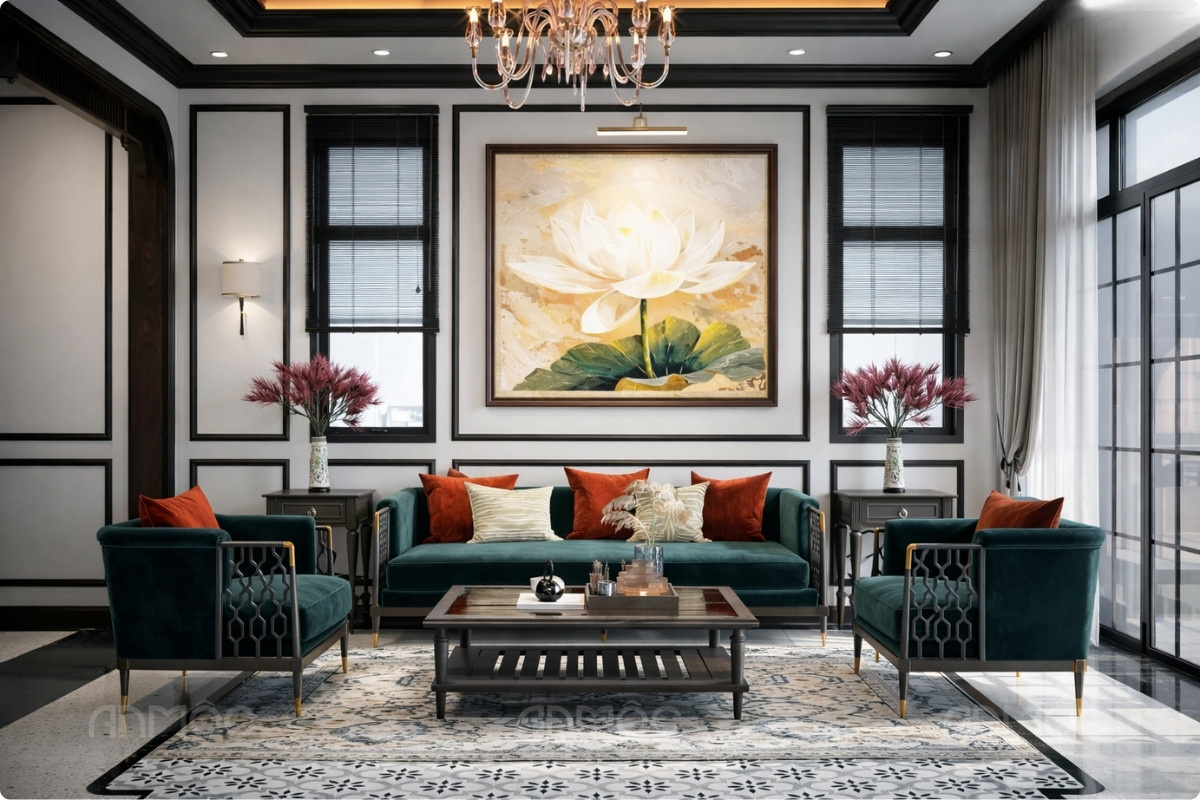 Phòng khách indochine