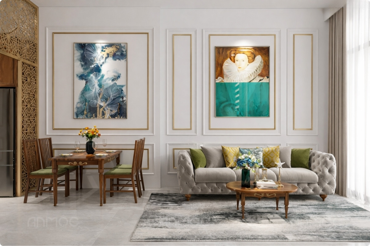 Phòng khách tân cổ điển