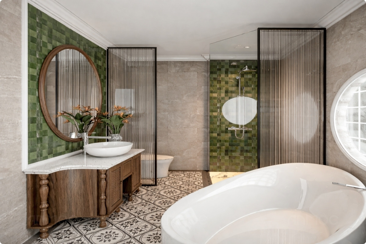 Phòng tắm Indochine