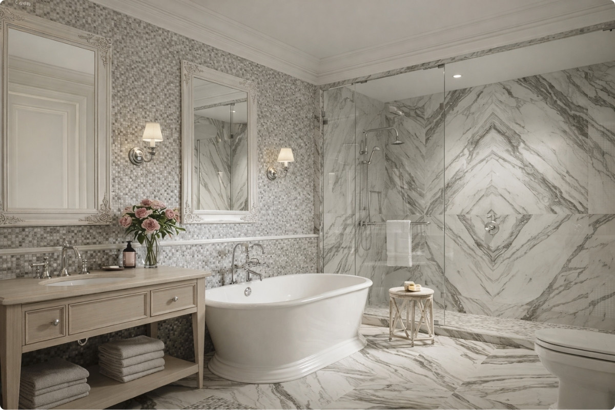 Phòng tắm tân cổ điển