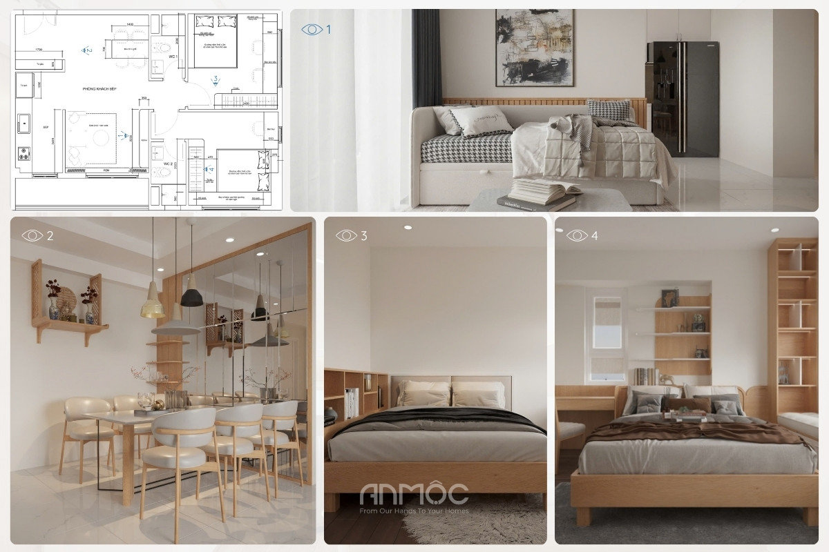 Thiết kế nội thất chung cư Saigon Mia 78m2 của anh Cảnh