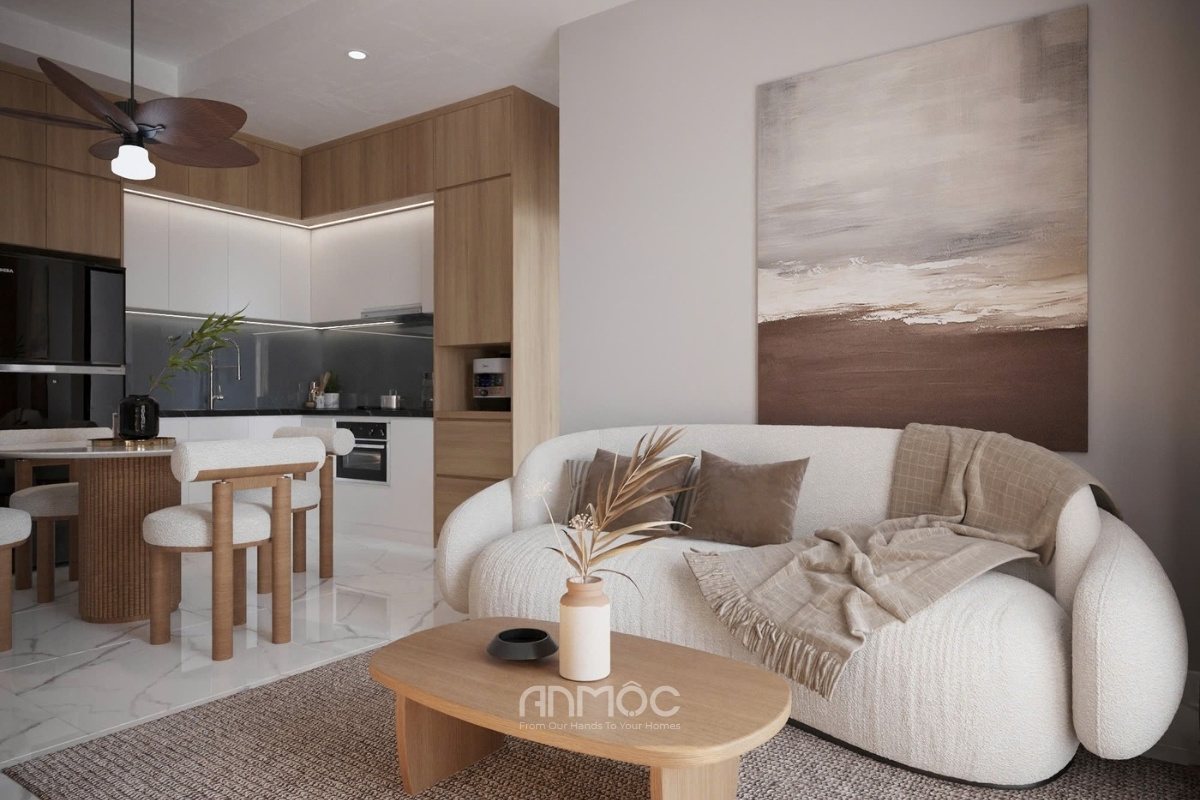 Nội thất phòng khách Chung cư The Pegasuite II 45m2