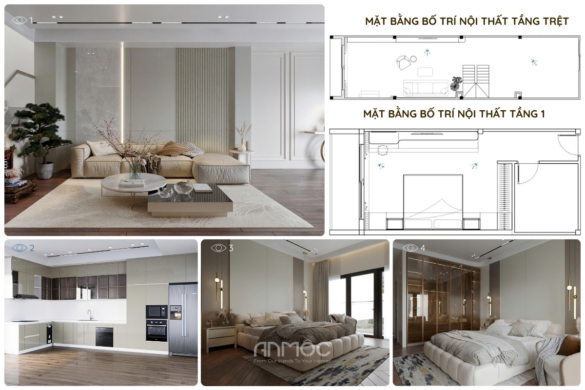Thiết kế nội thất nhà phố quận 10 90m2 anh Hưng