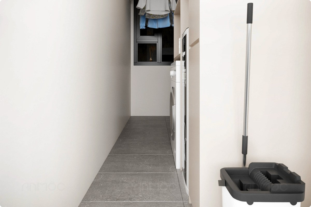 Tủ máy giặt thiết kế gọn gàng, tiết kiệm diện tích