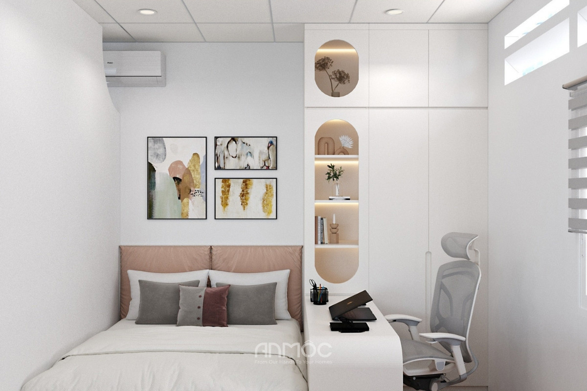 Tủ quần áo kết hợp bàn làm việc