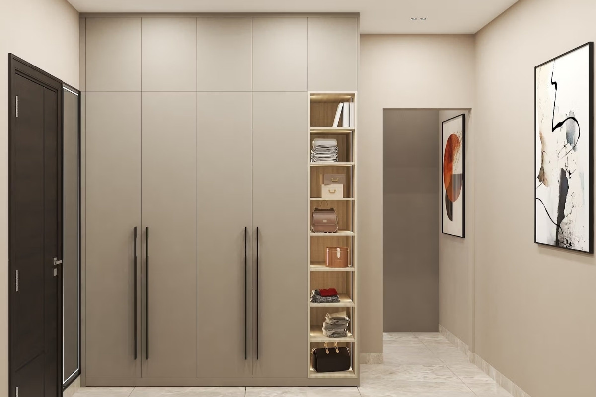 Tủ quần áo kết hợp kệ trang trí