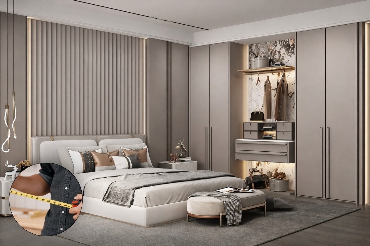 Xác định diện tích tủ phù hợp với không gian