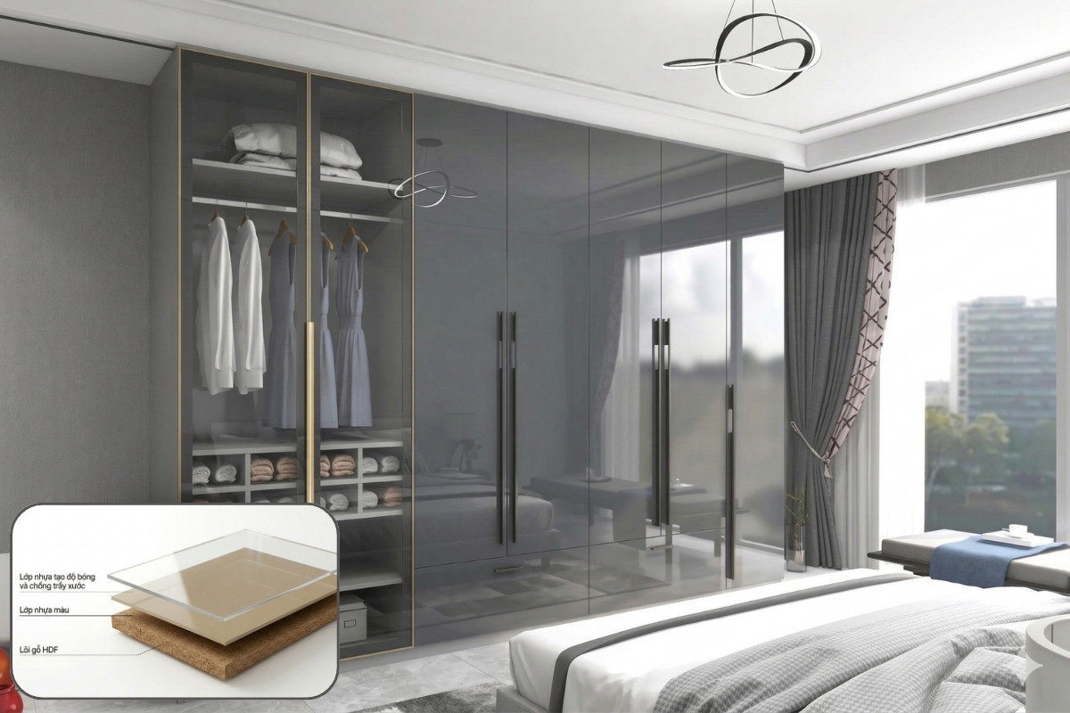 Gỗ công nghiệp HDF phủ acrylic