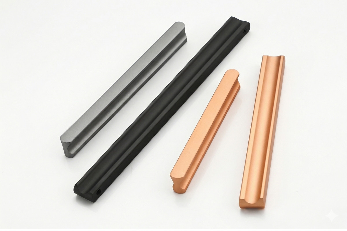 Tay nắm hiện đại nên kết hợp với tủ quần áo acrylic