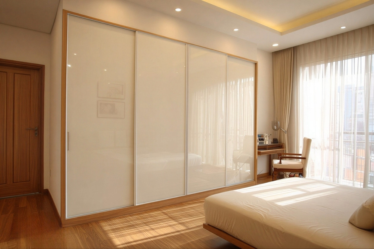 Tủ quần áo acrylic âm tường 
