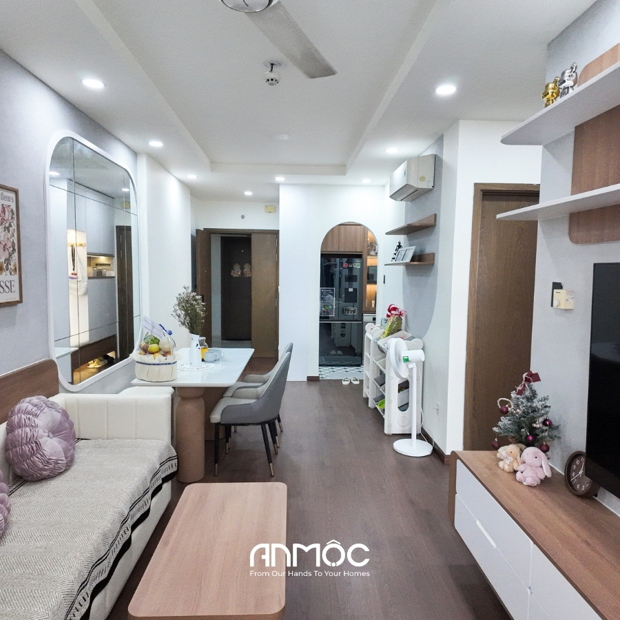 Hoàn thiện thi công nội thất chung cư Him Lam Phú An 67m2