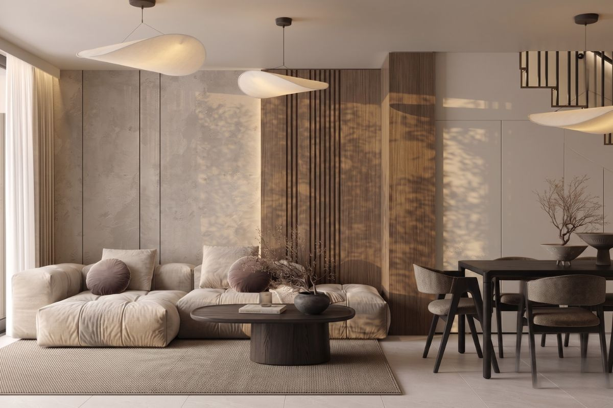 Nhà phố áp dụng phong cách wabi sabi