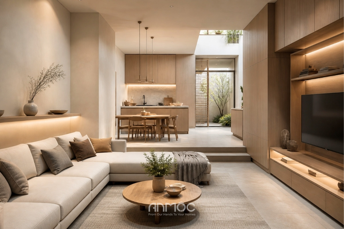 Vì sao nên chọn phong cách Japandi cho nhà phố_An Mộc
