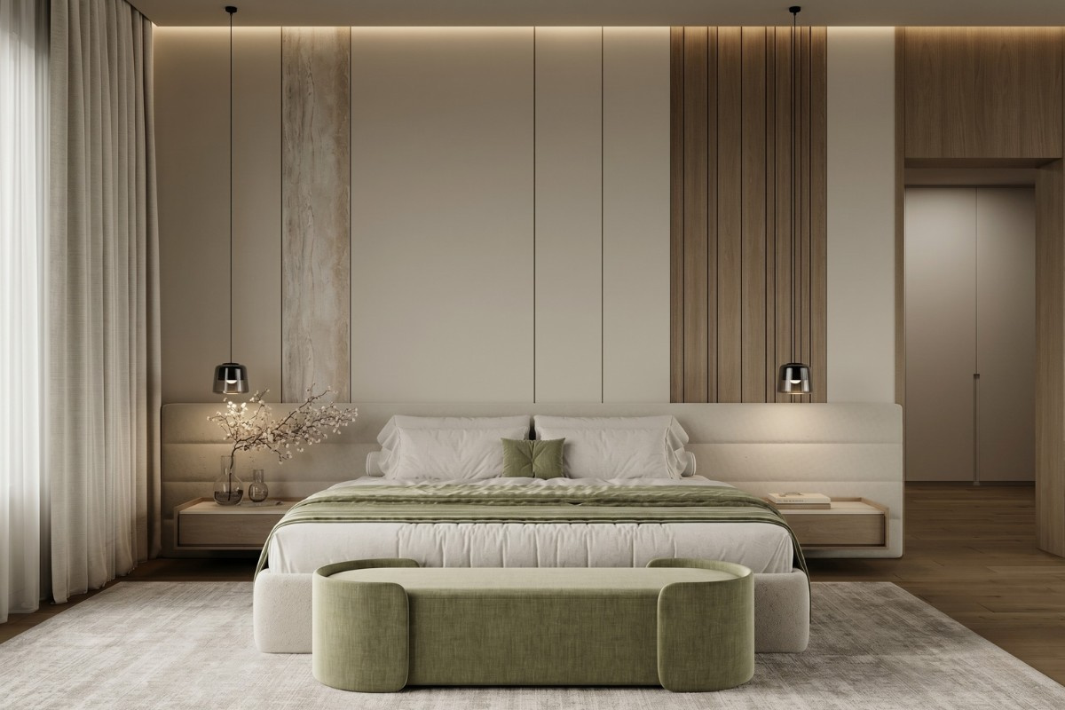 Mẫu nội thất phòng ngủ hiện đại dành cho nhà phố đề cao sự thư giãn