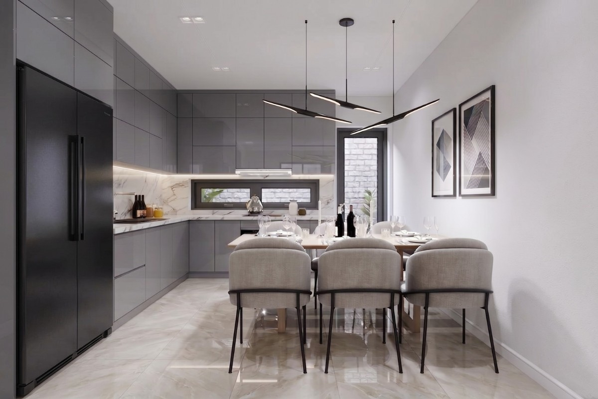 Nội thất nhà phố hiện đại 70m2