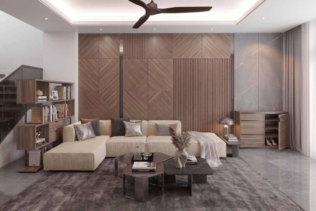 Nội thất nhà phố phong cách hiện đại 90m2