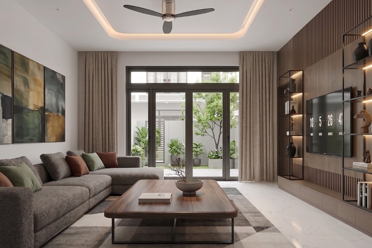 Thiết kế nội thất nhà phố hiện đại 2 tầng tối ưu công năng cho gia đình trẻ
