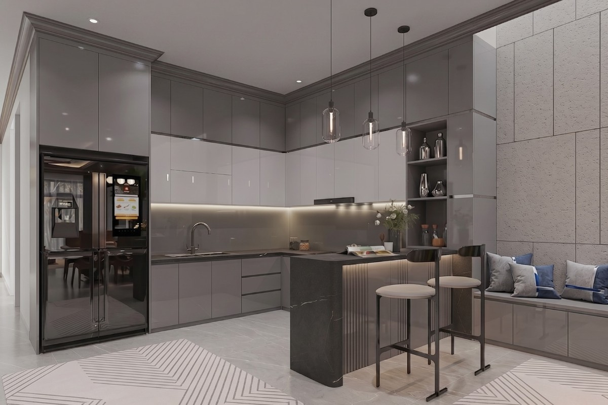 Thiết kế nội thất nhà phố hiện đại có diện tích trên 100m2