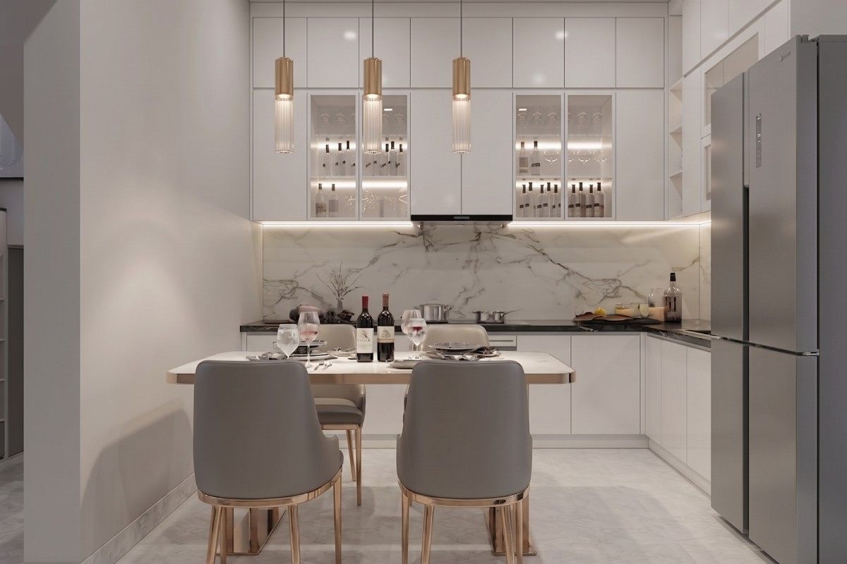 Thiết kế nội thất nhà phố phong cách hiện đại 60m2