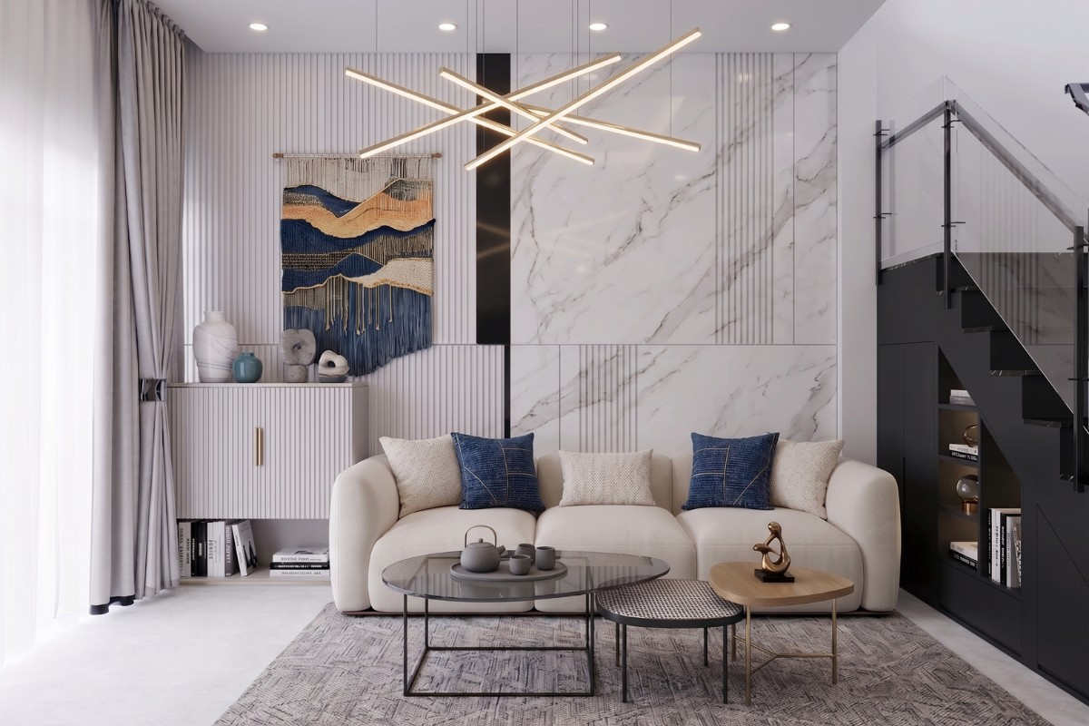 Thiết kế nội thất nhà phố phong cách hiện đại 60m2