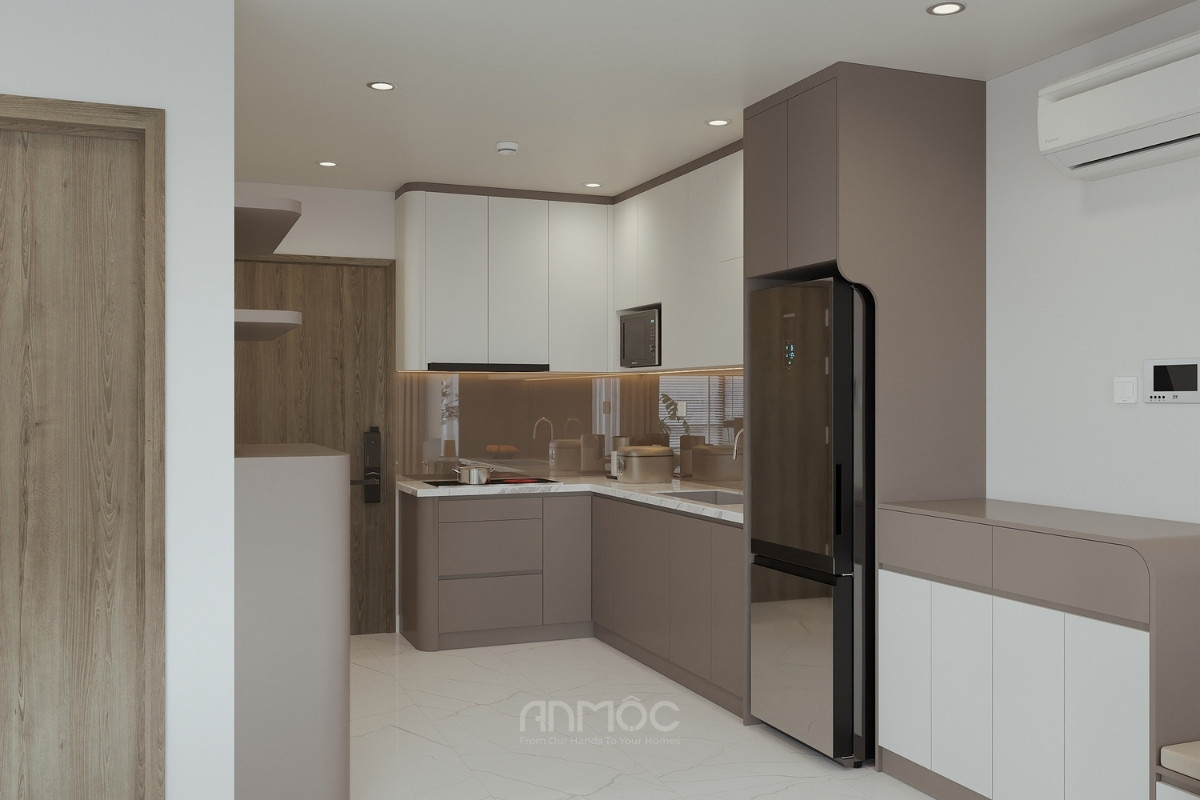 Toàn cảnh khu vực nâu nướng của căn hộ Vinhomes