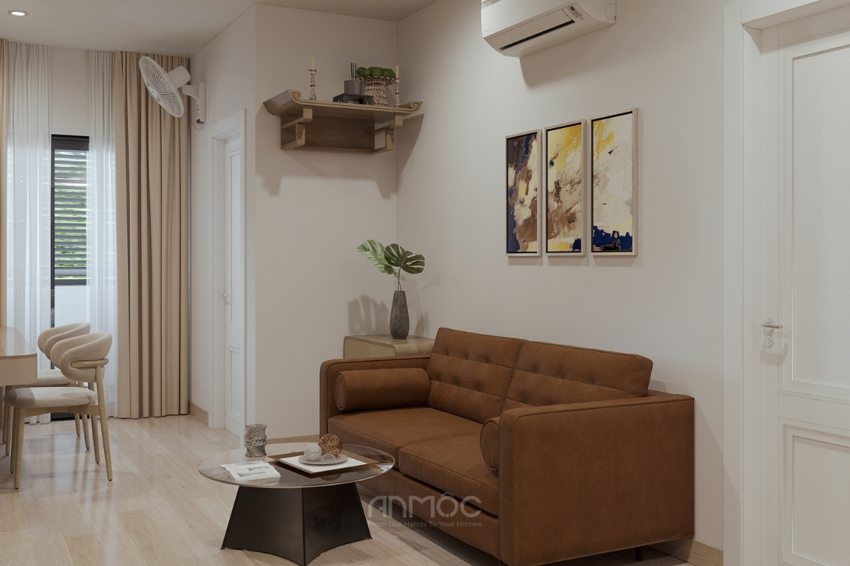 Bàn thờ treo được thiết kế nhỏ gọn được bố trí ở góc tường