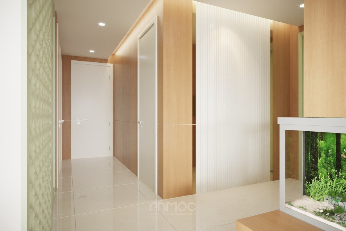 Lối đi hành lang đẫn đến phòng ngủ và nhà vệ sinh
