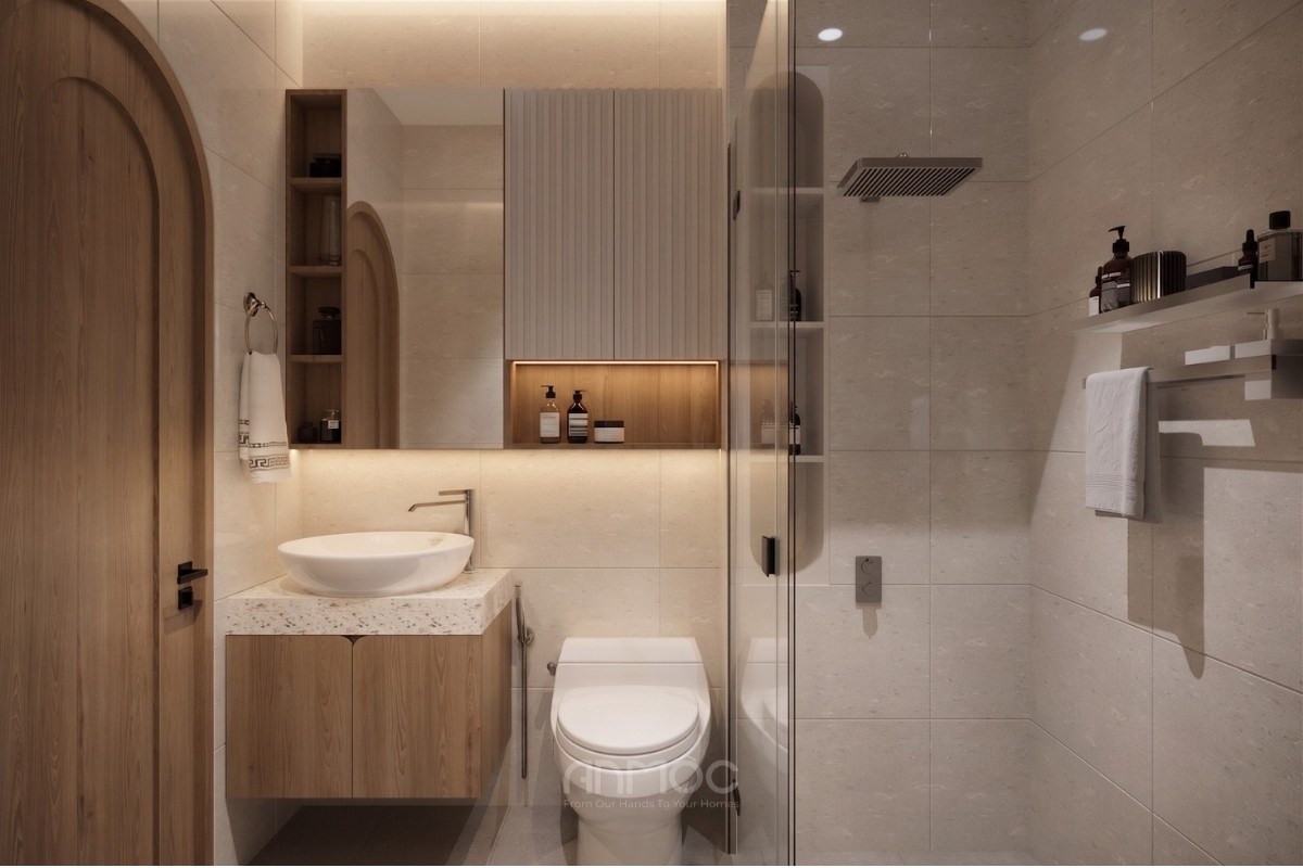 Nhà tắm lầu 1 thiết kế hiện đại và sang trọng