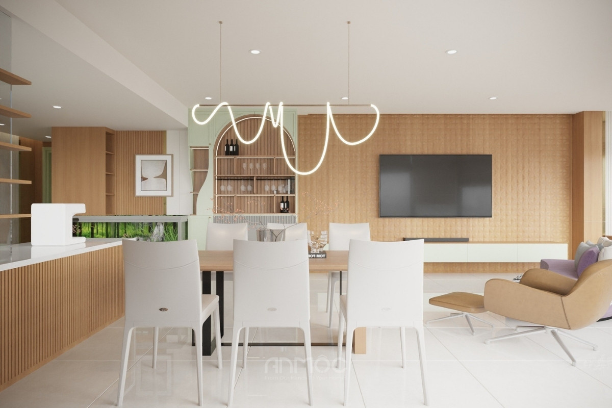 Thiết kế nội thất chung cư City Garden 70m2 của anh Vinh