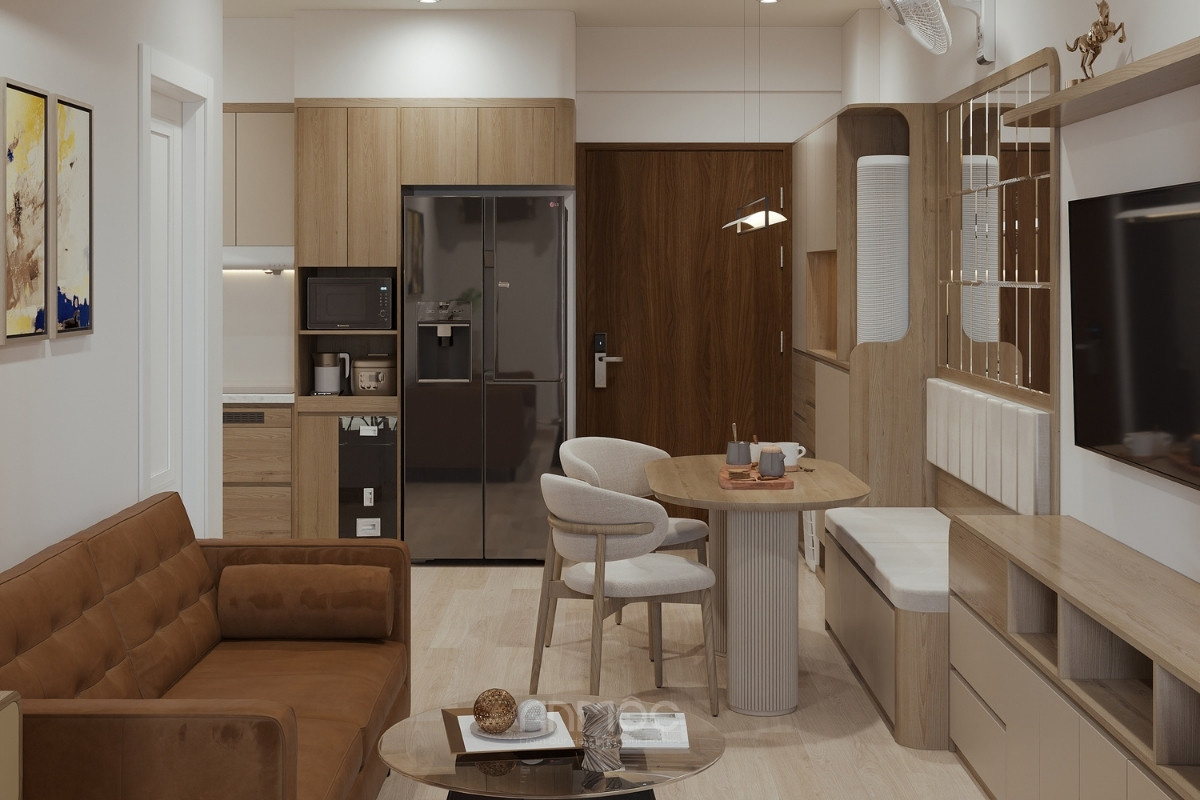 Thiết kế nội thất chung cư Khang Gia 95m2 của anh Hùng