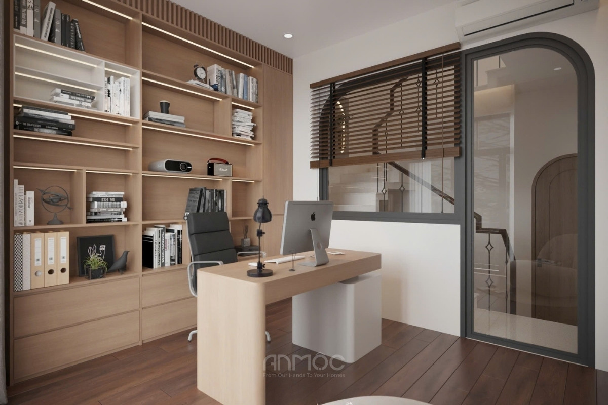 Toàn bộ không gian phòng làm việc tại tầng trệt