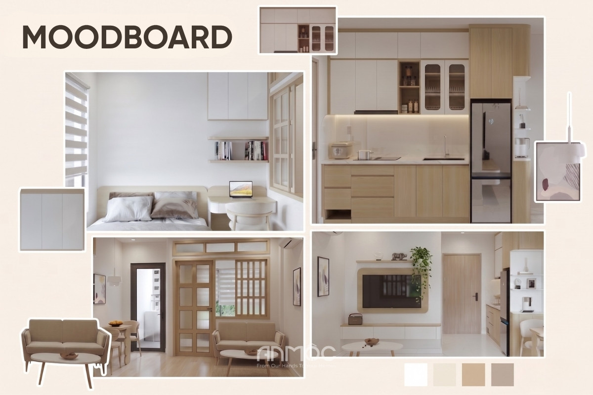 Nội thất căn hộ chung cư Vinhomes với tông màu hiện đại