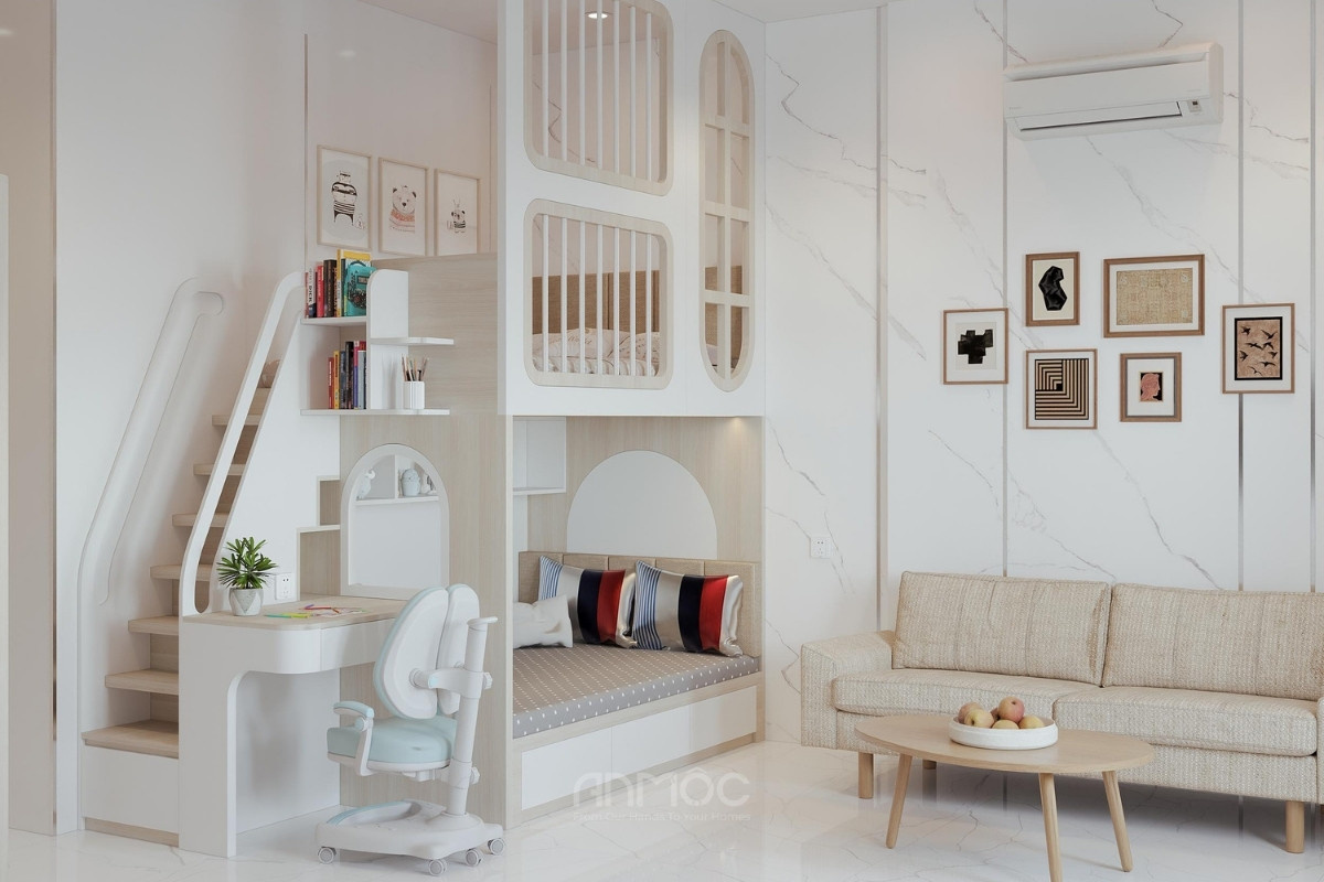 Thiết kế nội thất chung cư Nhiêu Lộc A 47m2 của anh Vương