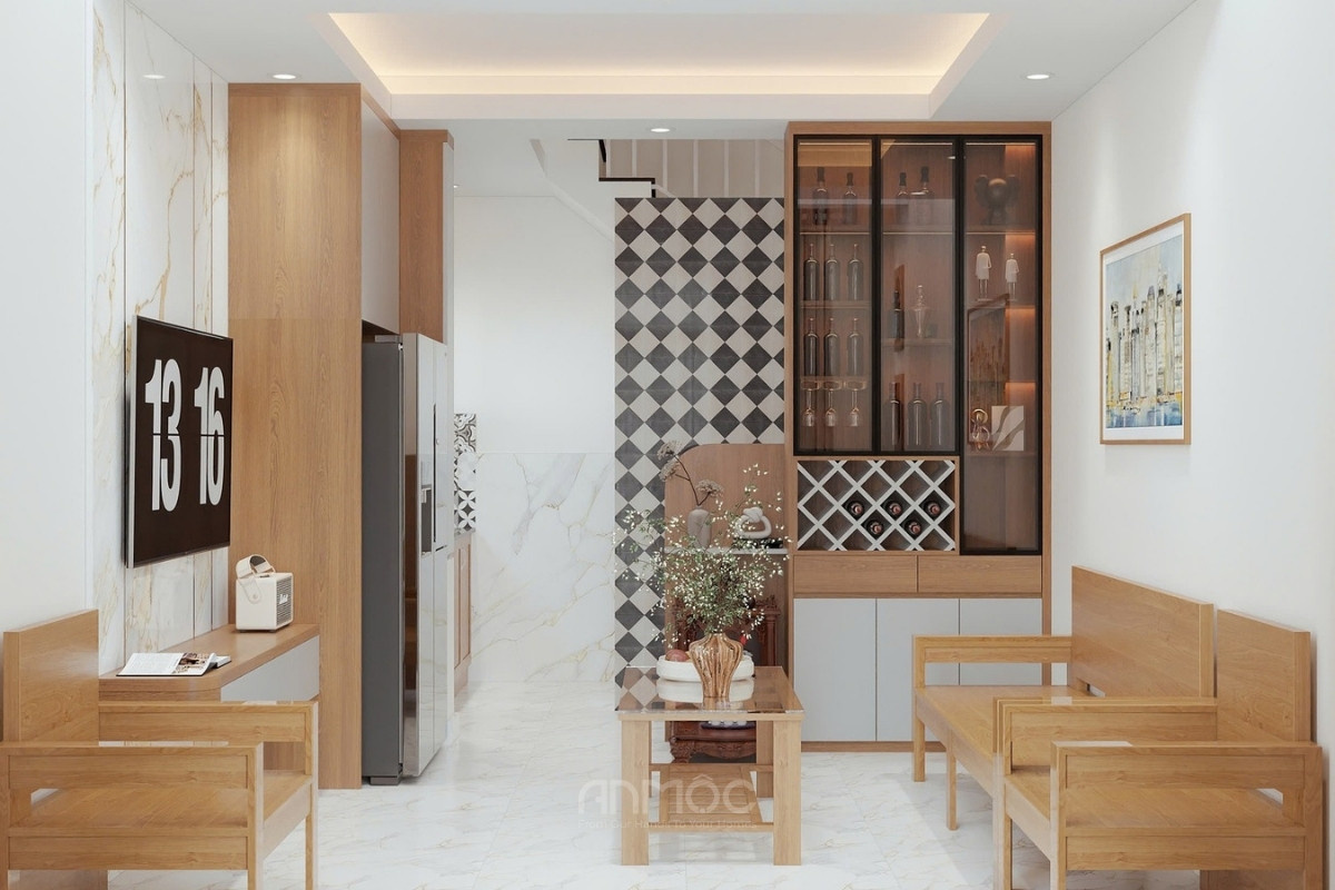 Thiết kế nội thất nhà phố Quận 8 4 x8 128m2 của anh Vũ