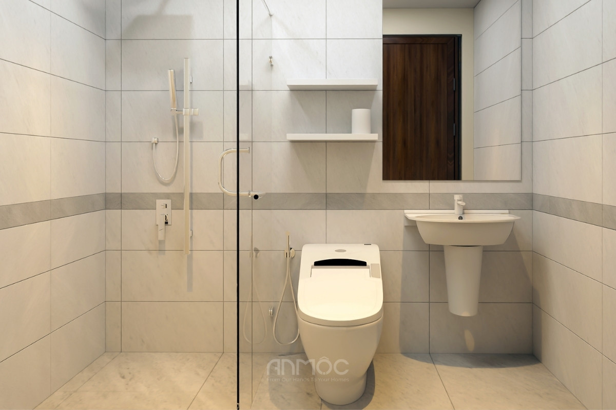 Tổng thể nội thất phòng tắm trong phòng ngủ 1