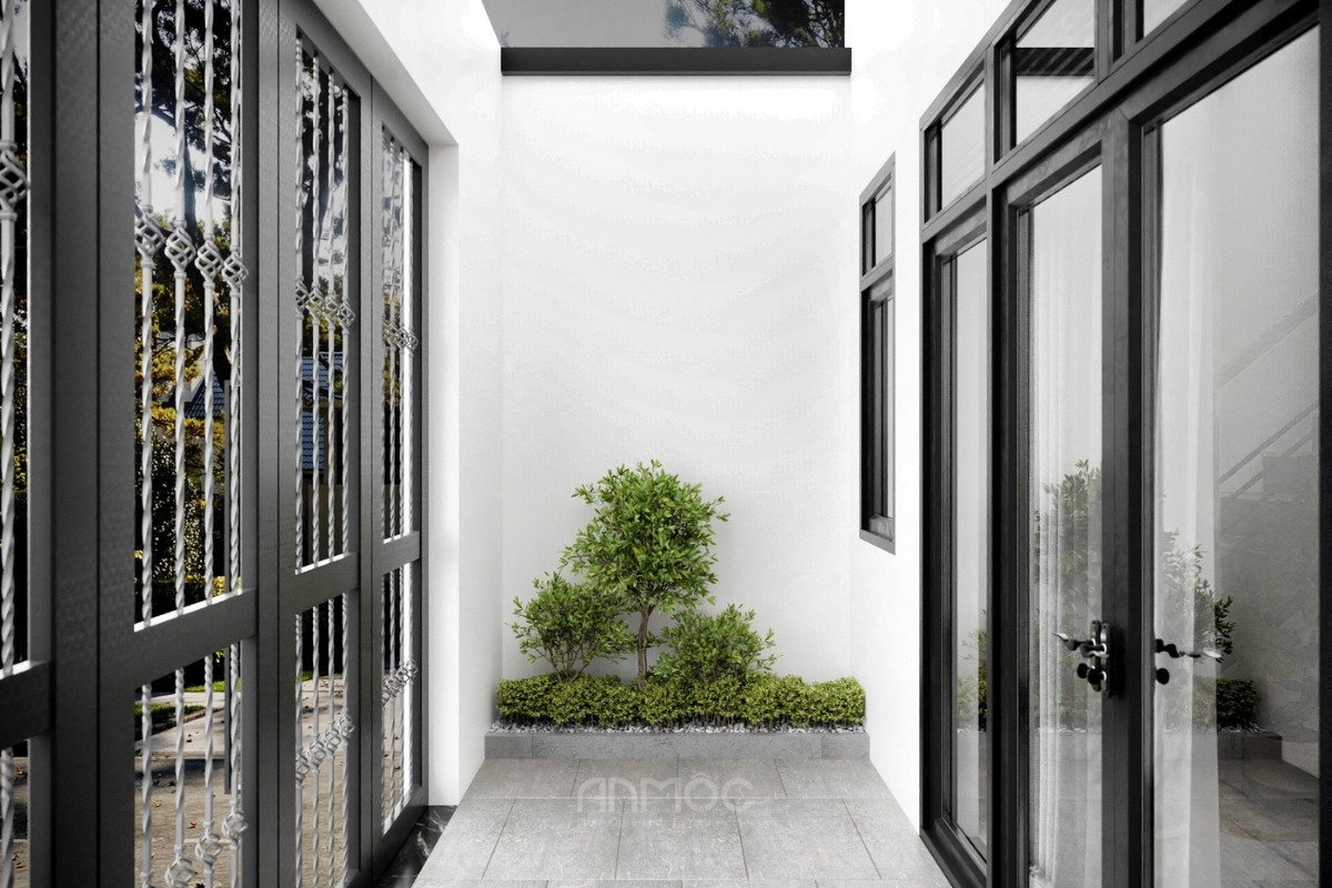 Nội thất sân nhà của nhà phố