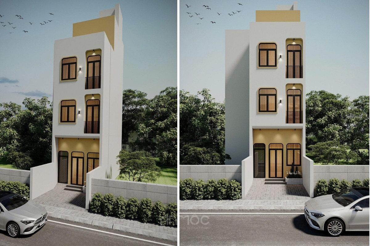 Thiết kế nội thất nhà phố Quận 1 1 trệt 2 lầu 100m2 của chị Thu