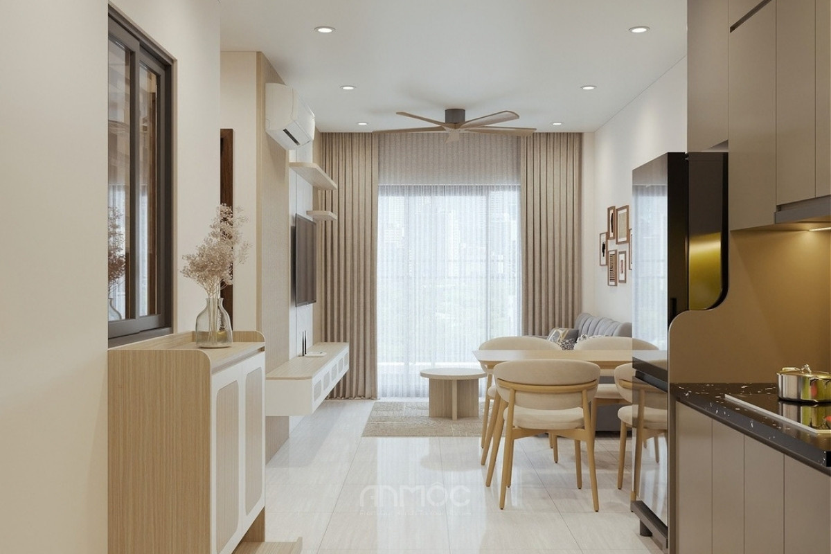 Thiết kế nội thất chung cư Bcons City 51m2 của anh Điền